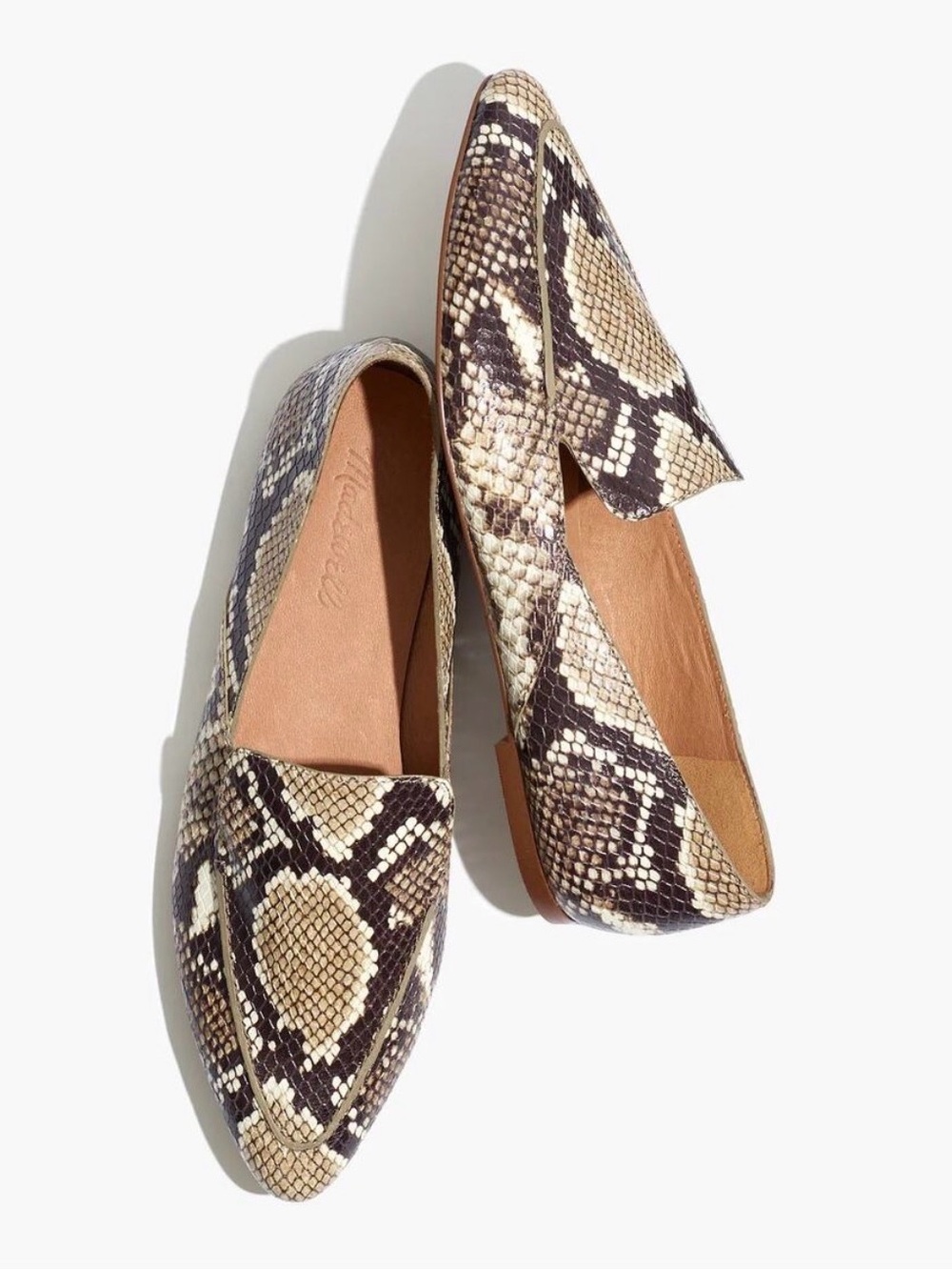 Madewell Snake-Print Frances Loafer